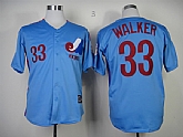 Montreal Expos #33 Walker Blue Throwback Jerseys,baseball caps,new era cap wholesale,wholesale hats