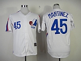 Montreal Expos #45 Martinez Throwback 1982 White Jerseys,baseball caps,new era cap wholesale,wholesale hats