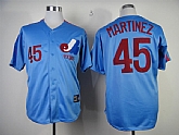 Montreal Expos #45 Martinez Throwback Light Blue Jerseys,baseball caps,new era cap wholesale,wholesale hats