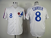 Montreal Expos #8 Carter Throwback 1982 White Jerseys,baseball caps,new era cap wholesale,wholesale hats