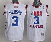 NBA All Star #3 Iverson White Swingman Throwback Jerseys,baseball caps,new era cap wholesale,wholesale hats