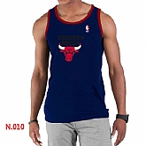 NBA Chicago Bulls Big x26 Tall Primary Logo men D.Blue Tank Top,baseball caps,new era cap wholesale,wholesale hats