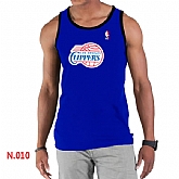 NBA Los Angeles Clippers Big x26 Tall Primary Logo men Blue Tank Top,baseball caps,new era cap wholesale,wholesale hats