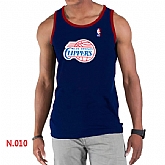 NBA Los Angeles Clippers Big x26 Tall Primary Logo men D.Blue Tank Top,baseball caps,new era cap wholesale,wholesale hats
