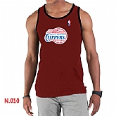NBA Los Angeles Clippers Big x26 Tall Primary Logo men Red Tank Top,baseball caps,new era cap wholesale,wholesale hats