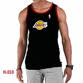 NBA Los Angeles Lakers Big x26 Tall Primary Logo men Black Tank Top,baseball caps,new era cap wholesale,wholesale hats
