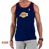 NBA Los Angeles Lakers Big x26 Tall Primary Logo men D.Blue Tank Top,baseball caps,new era cap wholesale,wholesale hats