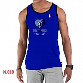 NBA Memphis Grizzlies Big x26 Tall Primary Logo men Blue Tank Top,baseball caps,new era cap wholesale,wholesale hats