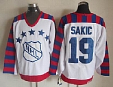 NHL 1992 All Star #19 Joe Sakic CCM Throwback White Jerseys,baseball caps,new era cap wholesale,wholesale hats