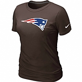 New England Patriots Brown Women's Logo T-Shirt,baseball caps,new era cap wholesale,wholesale hats