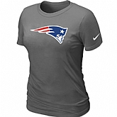 New England Patriots D.Grey Women's Logo T-Shirt,baseball caps,new era cap wholesale,wholesale hats