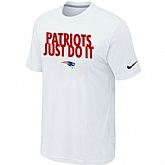 New England Patriots Just Do It White T-Shirt,baseball caps,new era cap wholesale,wholesale hats