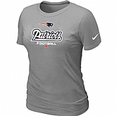 New England Patriots L.Grey Women's Critical Victory T-Shirt,baseball caps,new era cap wholesale,wholesale hats