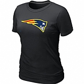 New England Patriots Neon Logo Charcoal Black Women's T-shirt,baseball caps,new era cap wholesale,wholesale hats