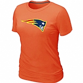 New England Patriots Neon Logo Charcoal Orange Women's T-shirt,baseball caps,new era cap wholesale,wholesale hats