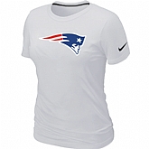 New England Patriots White Women's Logo T-Shirt,baseball caps,new era cap wholesale,wholesale hats
