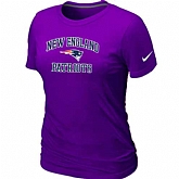 New England Patriots Women's Heart & Soul Purple T-Shirt,baseball caps,new era cap wholesale,wholesale hats