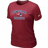 New England Patriots Women's Heart & Soul Red T-Shirt,baseball caps,new era cap wholesale,wholesale hats