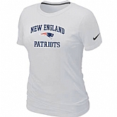 New England Patriots Women's Heart & Soul White T-Shirt,baseball caps,new era cap wholesale,wholesale hats