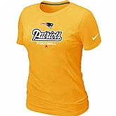 New England Patriots Yellow Women's Critical Victory T-Shirt,baseball caps,new era cap wholesale,wholesale hats