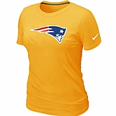 New England Patriots Yellow Women's Logo T-Shirt,baseball caps,new era cap wholesale,wholesale hats