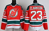New Jersey Devils #23 David Clarkson Red With Green Jerseys,baseball caps,new era cap wholesale,wholesale hats