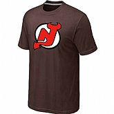 New Jerseys Devils Big & Tall Logo Brown T-Shirt,baseball caps,new era cap wholesale,wholesale hats