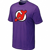 New Jerseys Devils Big & Tall Logo Purple T-Shirt,baseball caps,new era cap wholesale,wholesale hats