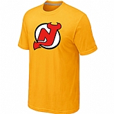 New Jerseys Devils Big & Tall Logo Yellow T-Shirt,baseball caps,new era cap wholesale,wholesale hats