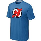 New Jerseys Devils Big & Tall Logo light Blue T-Shirt,baseball caps,new era cap wholesale,wholesale hats