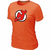 New Jerseys Devils Big & Tall Women's Logo Orange T-Shirt,baseball caps,new era cap wholesale,wholesale hats