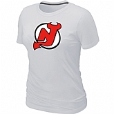 New Jerseys Devils Big & Tall Women's Logo White T-Shirt,baseball caps,new era cap wholesale,wholesale hats