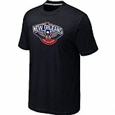 New Orleans Pelicans Big & Tall Primary Logo Black T-Shirt,baseball caps,new era cap wholesale,wholesale hats