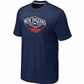New Orleans Pelicans Big & Tall Primary Logo D.Blue T-Shirt,baseball caps,new era cap wholesale,wholesale hats