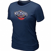 New Orleans Pelicans Big & Tall Primary Logo D.Blue Women's T-Shirt,baseball caps,new era cap wholesale,wholesale hats