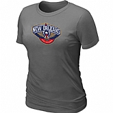 New Orleans Pelicans Big & Tall Primary Logo D.Grey Women's T-Shirt,baseball caps,new era cap wholesale,wholesale hats