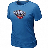 New Orleans Pelicans Big & Tall Primary Logo L.blue Women's T-Shirt,baseball caps,new era cap wholesale,wholesale hats