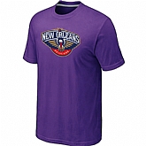 New Orleans Pelicans Big & Tall Primary Logo Purple T-Shirt,baseball caps,new era cap wholesale,wholesale hats