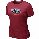 New Orleans Pelicans Big & Tall Primary Logo Red Women's T-Shirt,baseball caps,new era cap wholesale,wholesale hats