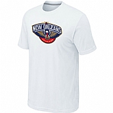 New Orleans Pelicans Big & Tall Primary Logo White T-Shirt,baseball caps,new era cap wholesale,wholesale hats