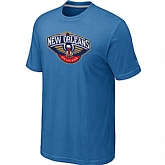New Orleans Pelicans Big & Tall Primary Logo light Blue T-Shirt,baseball caps,new era cap wholesale,wholesale hats