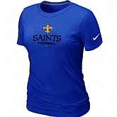 New Orleans Saints Blue Women's Critical Victory T-Shirt,baseball caps,new era cap wholesale,wholesale hats