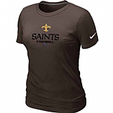 New Orleans Saints Brown Women's Critical Victory T-Shirt,baseball caps,new era cap wholesale,wholesale hats