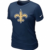 New Orleans Saints D.Blue Women's Logo T-Shirt,baseball caps,new era cap wholesale,wholesale hats