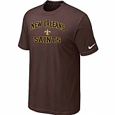 New Orleans Saints Heart & Soul Brown T-Shirt,baseball caps,new era cap wholesale,wholesale hats