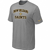 New Orleans Saints Heart & Soul Light grey T-Shirt,baseball caps,new era cap wholesale,wholesale hats