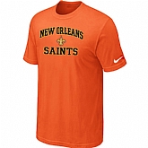New Orleans Saints Heart & Soul Orange T-Shirt,baseball caps,new era cap wholesale,wholesale hats