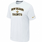 New Orleans Saints Heart & Soul White T-Shirt,baseball caps,new era cap wholesale,wholesale hats