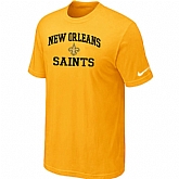 New Orleans Saints Heart & Soul Yellow T-Shirt,baseball caps,new era cap wholesale,wholesale hats