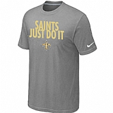New Orleans Saints Just Do It L.Grey T-Shirt,baseball caps,new era cap wholesale,wholesale hats